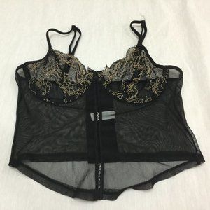 ❄️ ASHLEY TAYLOR WOMENS UNDERWIRE BRA TOP CORSET SIZE M ❄️